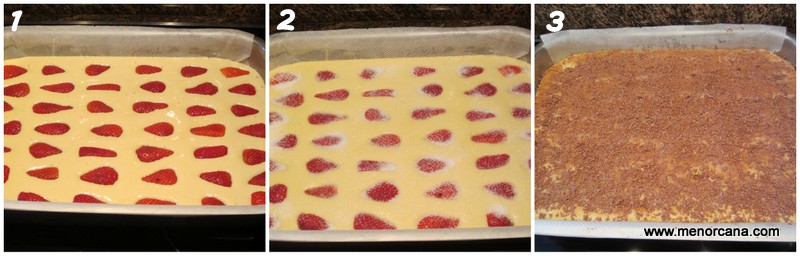 como hacer bizcocho de leche evaporada con fresas