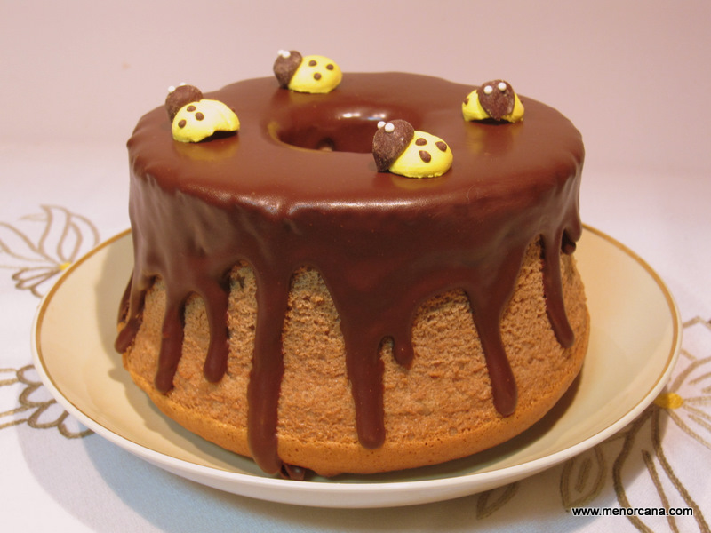Angel food cake de chocolate