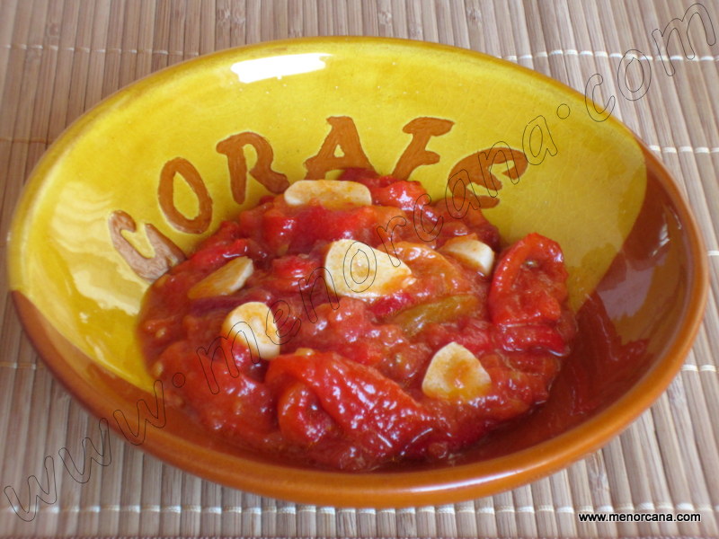 Ensalada de pimientos asados y tomate